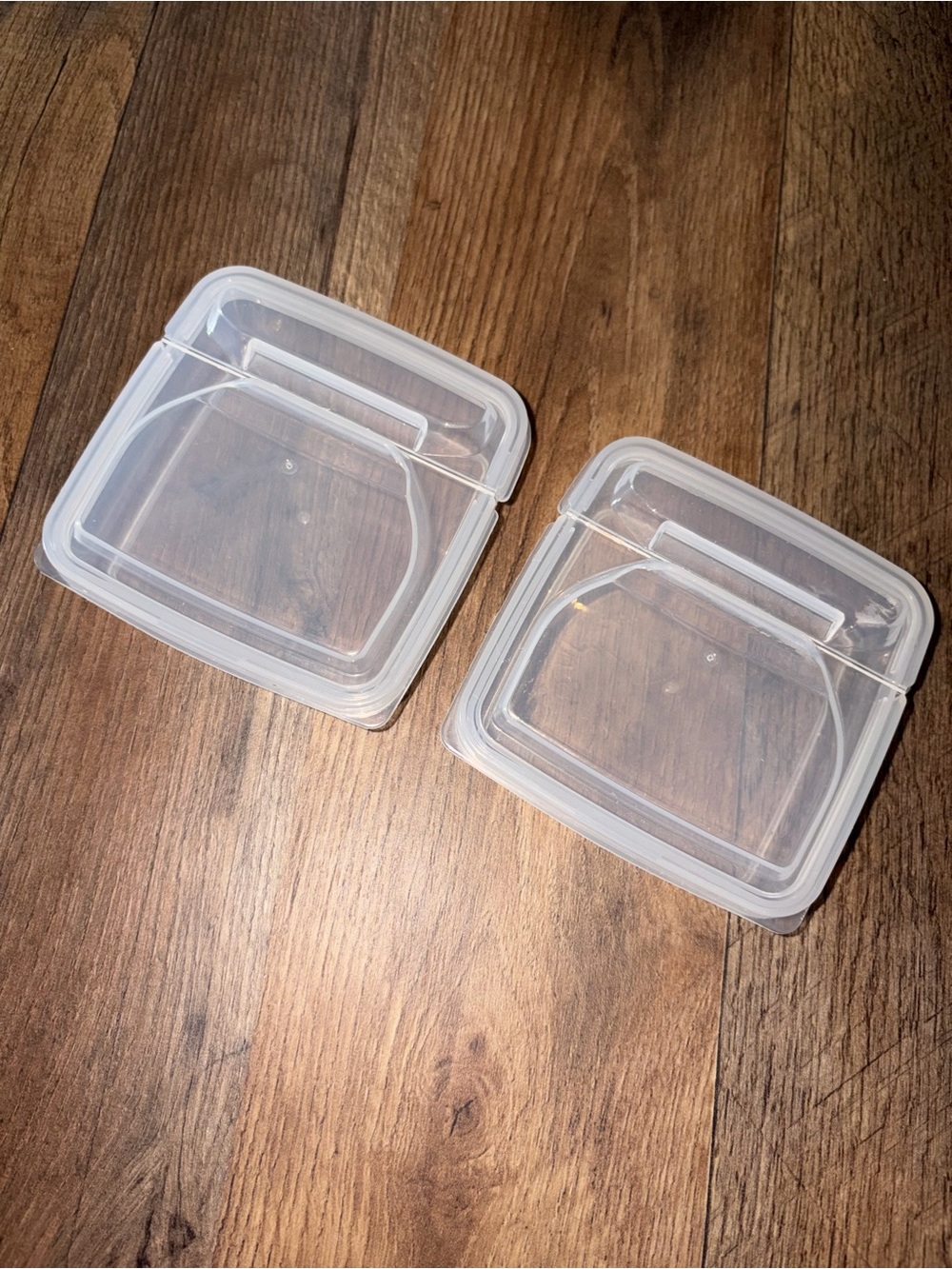 Clear Plastic Square Food Storage Containers - Set of 2